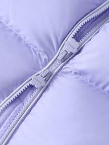 Annil [Rhyolite Series] Girl's Children's Long-Sleeved Down Jacket For Winter - Warm, Windproof, Thickened, Gradient Pattern - Purple Base Flowers - View 5