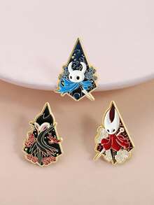 1套游戏珐琅徽章卡通胸针松树翻领别针徽章背包服装配饰时尚饰品粉丝朋友礼物 - 彩色 - 查看 4