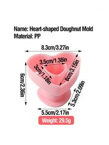 1套5件套可爱甜甜圈造型饼干模具，PP塑料材质，易脱模，儿童DIY饼干模具，包含心形、圆形、花朵、星星、菠萝图案，烘焙工具，甜甜圈镂空印章，适合情人节、婚礼、生日派对等场合 - 彩色 - 查看 16