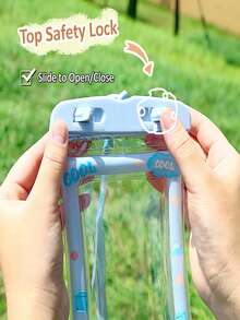 防水手机袋，触屏手机保护套，适用于游泳、漂流、摄影、潜水，密封透明防尘袋/漂流防水套，泳池派对防水手机套，可爱卡通防水手机袋，漂浮气垫触屏保护套 - A - 查看 7