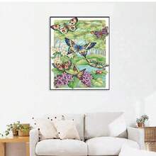 SNA 2026 New Style Cross Stitch Embroidery Kit Butterfly Flower Bushes Cross-Stitch Full Printed Embroidery Sets Diy Handicraft Needlework Diy Kit Crafts Embroidered Embroidery Kit Cross Stitch Kits Crochet Kit Punch Needle Kit Sewing Accessories Sewing Kit Embroidery Thread Craft Kit Stitch Stuff Sewing Patterns Crochet Craft Supplies Embroidery Kit Beginners Sewing Pattern - Need to Embroider By Yourself, No Frame - View 8