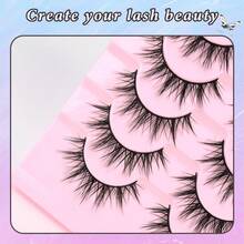 8对装 漫画仙女风假睫毛 自然柔软动漫款 黑色睫毛梗 打造自然妆容 新手友好 日常使用 - 尖尾漫畫款 - 查看 5