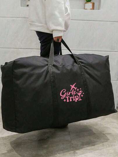 1 pieza Bolsa de viaje plegable unisex, bolso portátil para mujeres y hombres con gran capacidad, con patrón de accesorios de avión, accesorios de viaje multifuncionales, bolsa de equipaje de tela Oxford, bolsa de almacenamiento a prueba de humedad y polvo para ropa y edredones, adecuada para dormitorios, casas de alquiler, dormitorios escolares