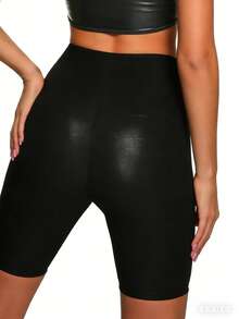 1 件女士桑拿短裤，女士桑拿紧身裤，高腰压缩运动出汗收腹 - 銀色 - 查看 8