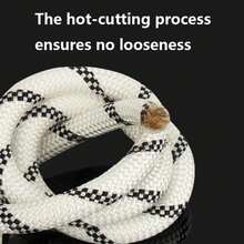 Cuerda de escalada en roca de 1m, cuerda de rapero estática para exteriores de 10,5/12/14mm para rescate de incendios, Escape de , escalada en árboles para deportes al aire libre FQIB - 12 mm azul - Ver 5