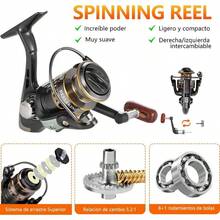 Caa de Pescar Telescpica de Fibra de Carbono con Seuelos y Accesorios, Bolsa de Pesca para Agua Salada y Dulce 2.4m - Negro - Ver 7