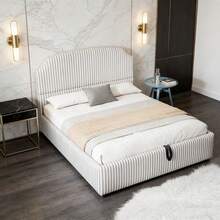 Bed Bases & Foundations - White+ Charcoal + Upholstered + 140cm*200cm - View 1