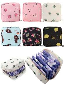Sanitary Pad Storage Bag, Portable Makeup Lipstick Pouch, Waterproof Menstrual Pad Bag, Coin Purse, For Storing Sanitary Pads, Cosmetics, Suitable For Travel And Daily Use - Multicolor - View 4