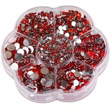 5000颗/盒,2毫米、3毫米、4毫米、5毫米、6毫米,5种尺寸,果冻糖果色,透明AB水晶珠,花形盒,圆形平底水钻,多色水晶宝石,非热熔DMC珠宝珠,玻璃石,3D钻石图案设计配件,闪亮美甲贴纸,适用于衣服、包包、鞋子、杯子、手机壳、手工艺品、DIY装饰。 - AB Colors - 查看 59