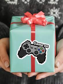 1pc GAME ON Stickers – Fun Decals For Game Consoles, Laptops, Water Bottles, And Notebooks To Personalize Your Everyday Essentials! - Black - View 9