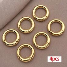 4个18K镀金金属龙虾爪扣旋转弹簧扣钥匙链夹钩，适用于钥匙、挂绳、珠宝配件 - 彩色 - 查看 13