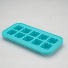 With Lid Silicone Freezing Mold Food Storage Box, Extra Large Silicone Ice Cube Tray, Food Preservation Box - Cadet Blue - View 10