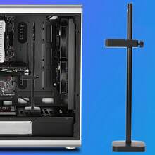 Soporte para tarjeta gráfica de aluminio anodizado VC-2 pulido, soporte de zócalo, negro - Negro - Ver 4