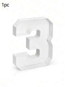 1pc 0-9 Numeric Shaped Tray, Numeric Dessert Tray, DIY Food Tray, 0-9 Fruit Cookie Candy Filling Box, Cupcake Display Stand, Suitable For Wedding Anniversary, Birthday, Graduation, Birthday Party, Family Gathering, Bridal Shower, Handmade - Multicolor - View 24