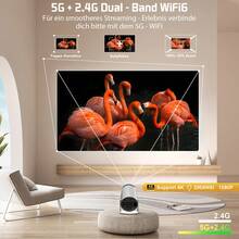 XBJ MINI Projector, 4K Portable Projector With Auto Keystone & Focus | Ultra-Clear 1080P Full HD, 10000L Brightness, Bluetooth 5.0, WiFi, Compatible With TV Stick, USB, Phone | Ideal Electronics For Home Theater, Bedroom, Outdoor Movie Night | Perfect Mother's Day, Father's Day, Graduation Gift For Family (Proyector Cine En Casa, Proyector) - 美規A型插(110-127V) - 查看 15