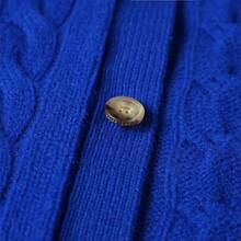 Polo Ralph Lauren Classic Embroidered Wool Cardigan | Cable-Knit Cashmere Blend Crewneck Button-Front Sweater, Women's Timeless Knitwear - 藍色 - 查看 4