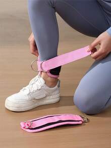 1 Pair Adjustable Ankle Strap For Gym, Suitable For Glute, Leg Extension, Exercises, Essential For Sports Fitness Training - Multicolor - View 6