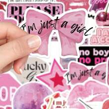 50张粉色贴纸，复古美学贴纸，Y2K风格贴纸，Y2K都市风格贴纸，Y2K主题礼物，90年代复古贴纸，乙烯基贴纸，适用于水瓶、保温杯、吉他、行李箱、手机、手机壳、笔记本电脑、滑板等，绝佳礼品 - 廣告 - 查看 2