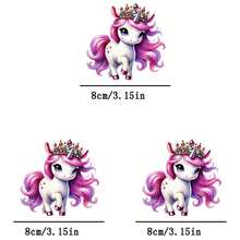1pc/2pcs/3pcs Unicorn & Horse Pattern Heat Transfer Stickers, DIY Iron-On Patches, Suitable For T-Shirt Making, Pillow Decor, Backpack, Cushion, Pants, Sofa Cover, Waterproof & Fade Resistant - L - View 4