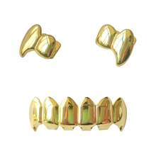 一套男女通用的吸血鬼獠牙牙套，嘻哈风格牙齿饰品，适合派对、节日和日常佩戴 - 彩色 - 查看 10