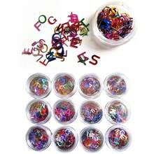 OISE ART STORE Set 12 Pz. Decorazione Unghie Lettere Alfabeto Nail Art Manicure Ricostruzione - - Multicolore - Visualizzare 1