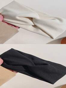 1PC/2PCS/3PCS/Women's Thick Winter Headband - Soft Solid Color Hair Accessory, Elegant Bohemian Style Loose Headband, Suitable For Cold Weather, Christmas, Thanksgiving, And Holiday Gifts Multi Functional Headband, Winter Headband, Women's Winter Warm Headband, Soft Headband, Elastic Headband, Women's Elastic Headband (Due To Lighting Reasons, There May Be Some Color Difference In Photos Taken) - Multicolor - View 23