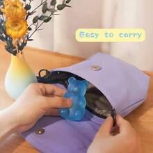 2026 New Cute Candy Colored Teddy Bear Soft Rubber Toy - Slow Rebound TPR Handheld Fun Game, Sensory Game, Fun Design, Halloween,  Party Gifts - Hồng - Xem 7
