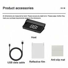 1pc Car HUD Head Up Display GPS Speedometer Speed Display - A - View 9