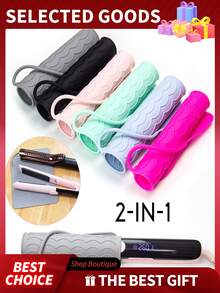 2pcs Silicone Heat Resistant Mats, Straightener Heat Pads, Curling Iron Insulation Mats, Styling Tool Pad Set, Heat Resistant Mats For Straightener And Curling Iron, Hair Styling Insulation Pad, Silicone Heat Insulation Tool Mat - Multicolor - View 11