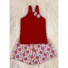 KIT TEMA Jardim com 5 Conjuntos Top Alça Infantil de Menina - TEMA JARDIM - Visão 2