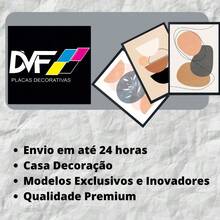 Quadros decoração novidade - flores floral minimalistas tons cores pessego - jardim - kit 3 placas MDF 20x30cm - 3pcs - Visão 3
