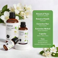 EVOKE OCCU 茉莉精油，100毫升/30毫升/10毫升装，茉莉精油，可用于沐浴、DIY香水、清洁、空气清新、放松、提神，也可用于香薰、加湿器、护肤、按摩、蜡烛和肥皂制作。 - jasmine - 查看 2