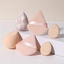 12 Pcs Makeup Sponge Blender Sponges For Liquid, Cream, And Powder, Make Up Sponges For Foundation Powder Puff Face Triangle Face Makeup Puff Wet Dry Dual-Use (Purple) - 膚色12件套裝 - 查看 7