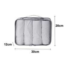 OISE ART STORE Organizer Viaggio Organizza Valigia Bagagli Borsa Per Vestiti 30x20x12cm Grigia 87718 - - Multicolore - Visualizzare 5