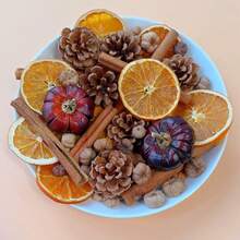 1 Set Of 5/10/15/20/25/30pcs Candles, Dried Flowers, Dried Fruit Slices, Pine Cones, Cinnamon Sticks - Suitable For Crafts, DIY, Aromatherapy, Candle Making, Soap Making, Home Decor, Parties, Festivals, Living Room, Bedroom, Office, Cafe - Candle Dried Flowers (1 Piece) - View 1