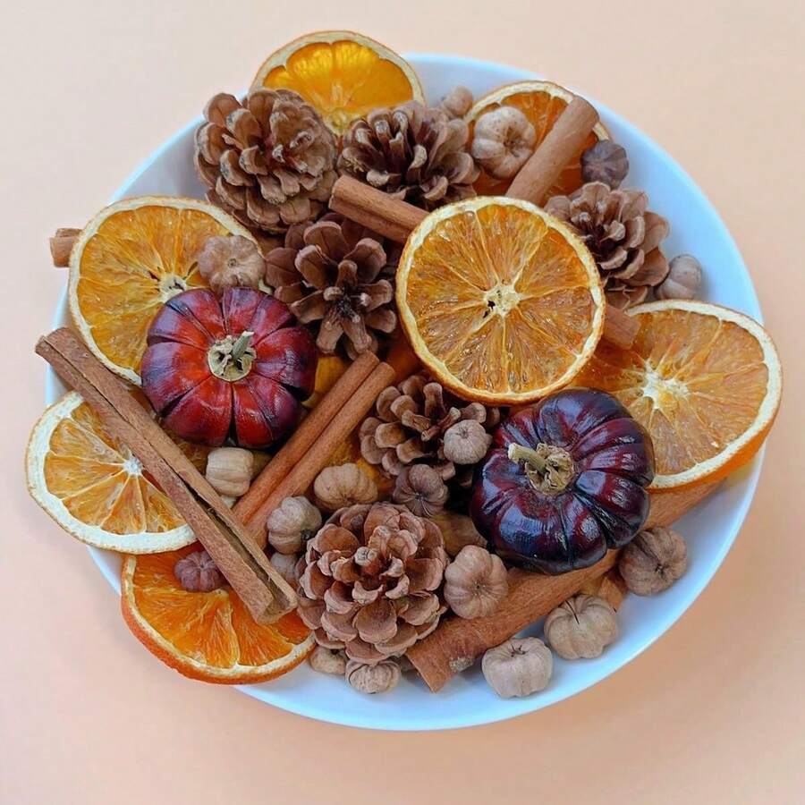 1 Set Of 5/10/15/20/25/30pcs Candles, Dried Flowers, Dried Fruit Slices, Pine Cones, Cinnamon Sticks - Suitable For Crafts, DIY, Aromatherapy, Candle Making, Soap Making, Home Decor, Parties, Festivals, Living Room, Bedroom, Office, Cafe - Candle Dried Flowers (1 Piece) - View 1