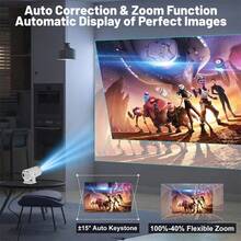 XBJ MINI Projector, 4K Portable Projector With Auto Keystone & Focus | Ultra-Clear 1080P Full HD, 10000L Brightness, Bluetooth 5.0, WiFi, Compatible With TV Stick, USB, Phone | Ideal Electronics For Home Theater, Bedroom, Outdoor Movie Night | Perfect Mother's Day, Father's Day, Graduation Gift For Family (Proyector Cine En Casa, Proyector) - 美規A型插(110-127V) - 查看 16