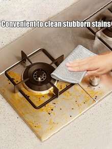 12pcs Steel Wire Scouring Pads, Mesh Scrub Cloths, Multi-Purpose Kitchen Cleaning Rags, Non-Scratch Pot Pan Sink Stove Reusable Wipe Cloths, Efficient Adult Daily Kitchen Maintenance Household Cleaning Tools - A - View 7