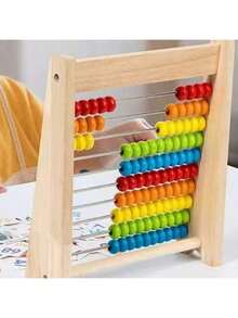 Arithmetic Operation Teaching Aids. Through Hands-On Practice, Enhance The Understanding Of Addition And Subtraction, Making Math Fun And Easy To Understand. An Excellent Gift Choice, Promoting Educational Games, And Turning Learning Into An Enjoyable Activity. Includes Number Cards From 0 To 100 And A Rhyme Table. - 1 PC Abacus - View 3