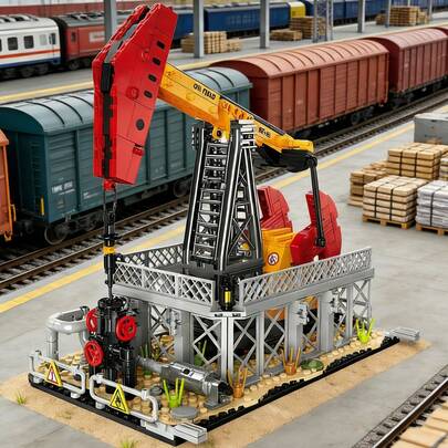 767Pcs Chemical Refinery Series Theme Building Blocks In Bags: DIY 3D Construction Toy. With High - Fidelity Simulation, It Includes A Refinery Plant, Oil Pumps, And Transportation And Storage Facilities. Offering A Variety Of Block Types, It's Perfect For Architecture Lovers And Ideal As A Starter Set For Beginners.