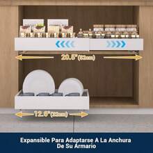 zxxBLYLUND organizador de arma fio extrae con adesivo de opelicula y tornillos de fiacion reente estante deizante para despensa para cocina sn ogarorganizador de cocina - Blanco - Ver 6