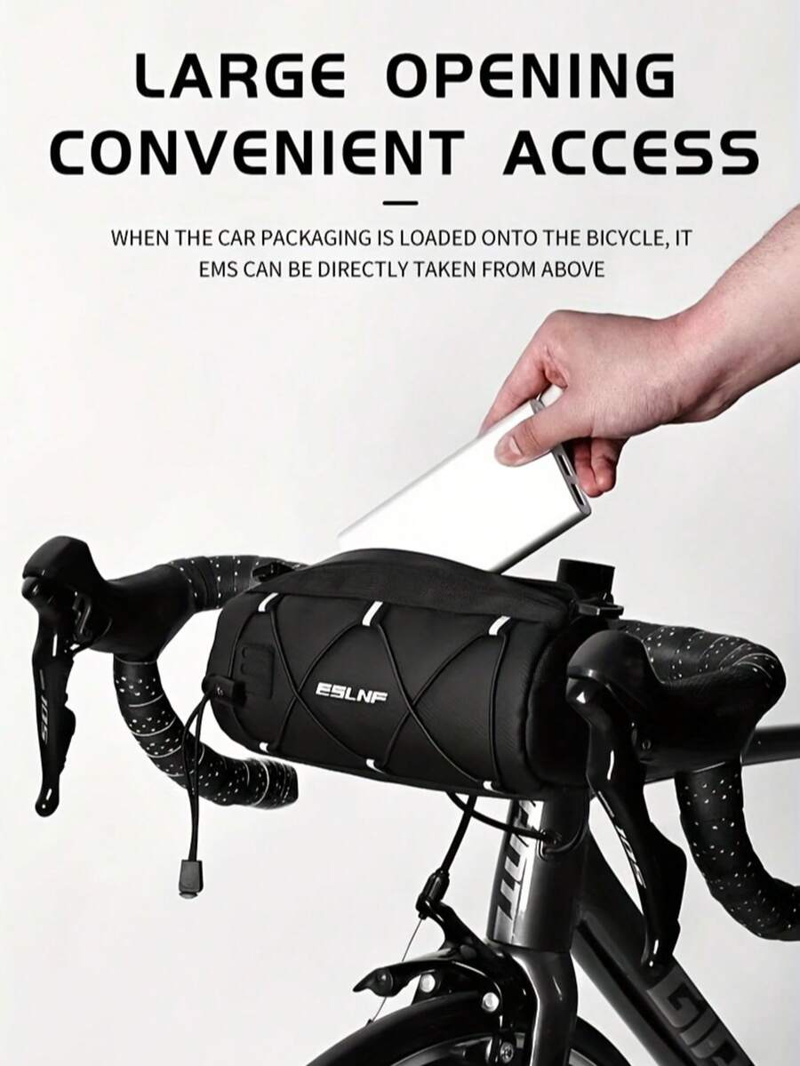 1pc Keep Your Ride Essentials Secure And Accessible With Our Multi-Functional Bike Handlebar Bag, Built To Withstand The Toughest Cycling Conditions. This Bag Protects Your Phone, Wallet, Tools, And Snacks From Rain, Mud, And Splashes. - Multicolor - View 1