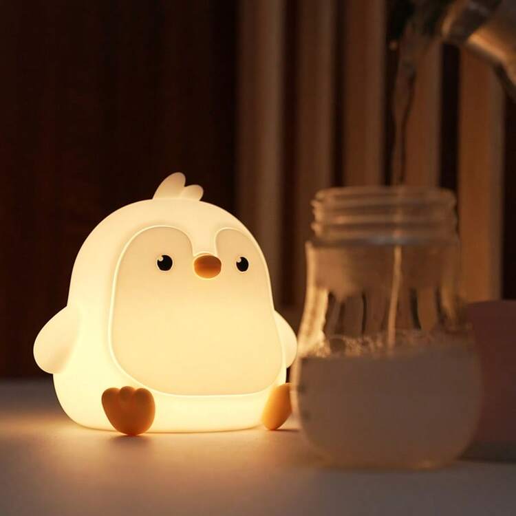 7-Color Touch Sensor Children's Night Light, With Timer Function, 100% Silicone Material Kids Lamp, Suitable For Children And Girls Gift - Grey - View 11