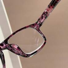 1PCS Bohemian Rectangular Women's Reading Glasses Magnifier Daily Office Computer Men's Reading Glasses - 藍圖 - 查看 4