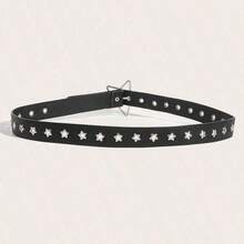 1pc Women's Versatile Star Hollow Design Waist Belt, Suitable For Street, Halloween, Summer, School, Autumn, Halloween And Other Occasions - Multicolor - View 4