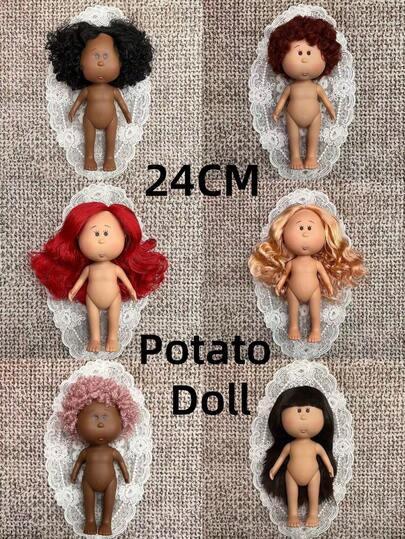 Mia Spanish Potato Doll Ceramic Figurine DIY Doll Cute Doll Blank Body Doll For Girls, Holiday And Birthday Gift For Family And Friends
