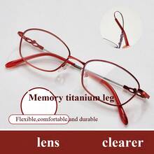 1 Pair Unisex Fashion Artistic Flat Glasses - Rose Red - View 5