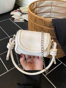 1 chiếc túi đeo vai hai màu dành cho thanh thiếu niên, cầm tay, có 6 màu để lựa chọn, phụ kiện thời trang cho các buổi đi chơi, có thể đựng tai nghe, tiền xu, son môi. - Phiên bản mini - Xem 11