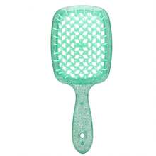 1 Stück Cut Out Mesh Haarbürste, atmungsaktiver flauschiger Haarkamm - Kopfhautmassagebürste, antistatisch, Haaraccessoires - Verschiedenfarbig - Übersicht 8
