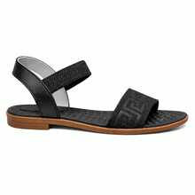 ALLEAN Flat Sandal With Elastic. - SB BLACK/BLACK - View 2